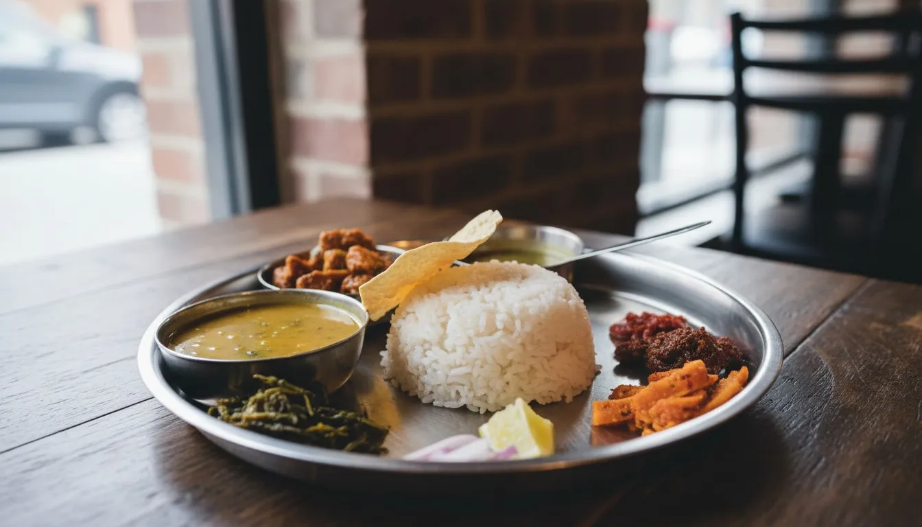 Realistic editorial view of Lali Guras Restaurant in New York City