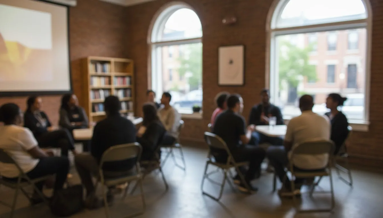 Realistic editorial view of Maysles Documentary Center in New York City