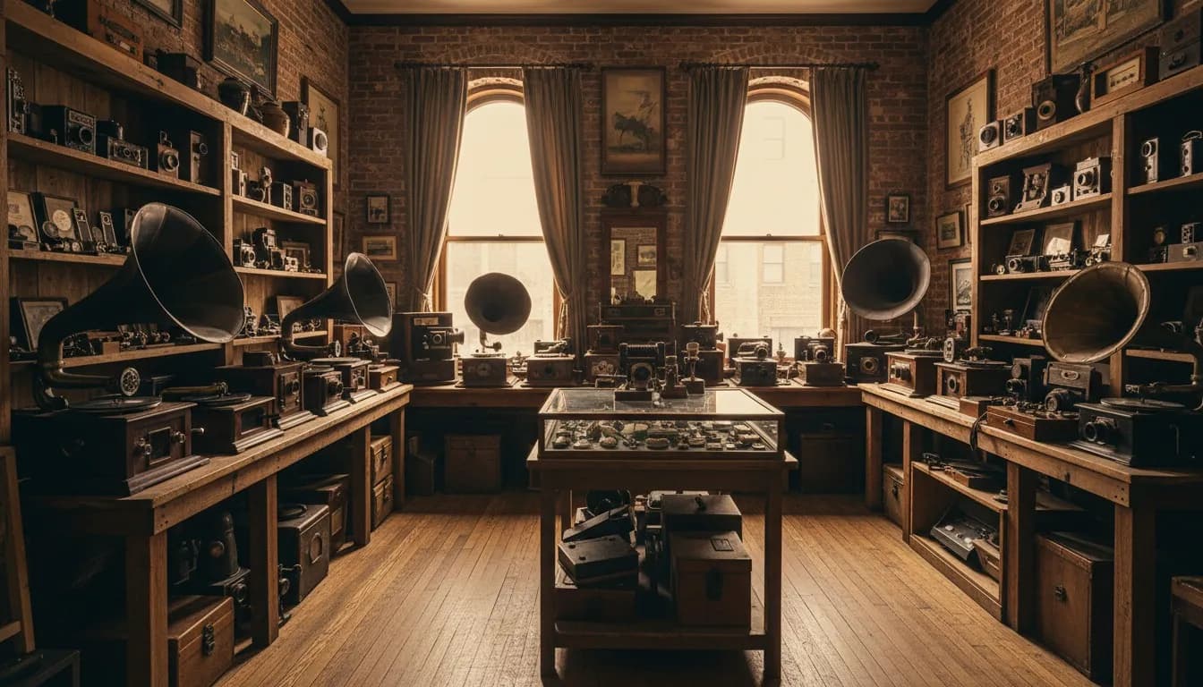 Realistic editorial view of The Museum of Interesting Things in New York City