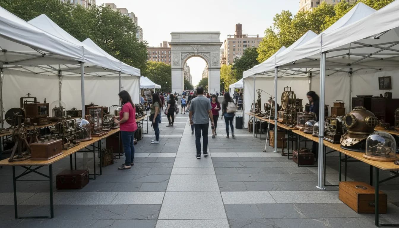 Realistic editorial view of The Museum of Interesting Things in New York City