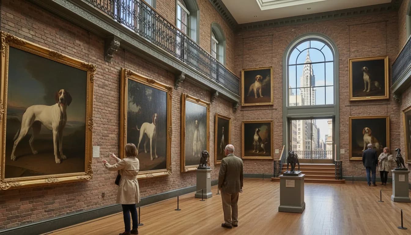 Realistic editorial view of American Kennel Club Museum of the Dog in New York City