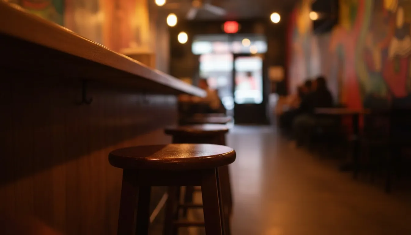 Realistic editorial view of Nuyorican Poets Cafe in New York City