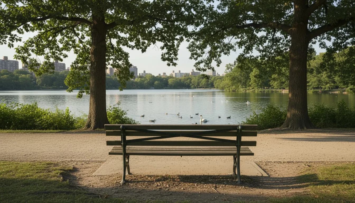Realistic editorial view of Prospect Park Peninsula in New York City