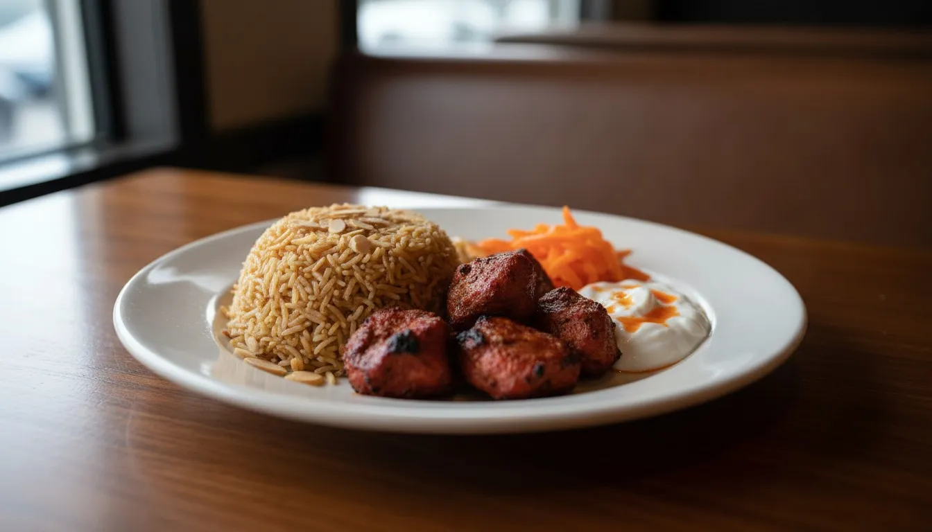 Realistic editorial view of Sami's Kabab House in New York City