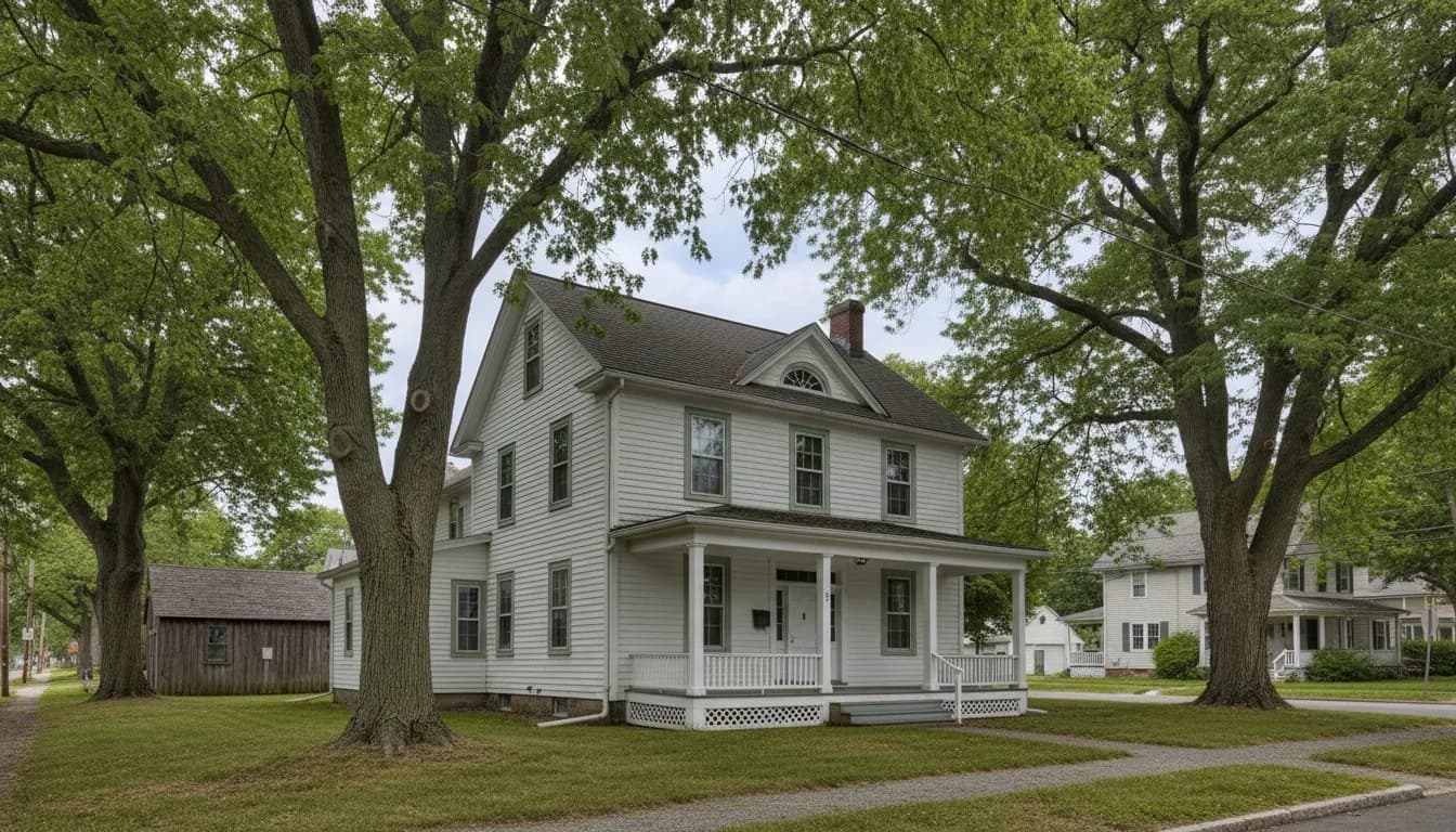 Realistic editorial view of Sandy Ground Historical Museum in New York City