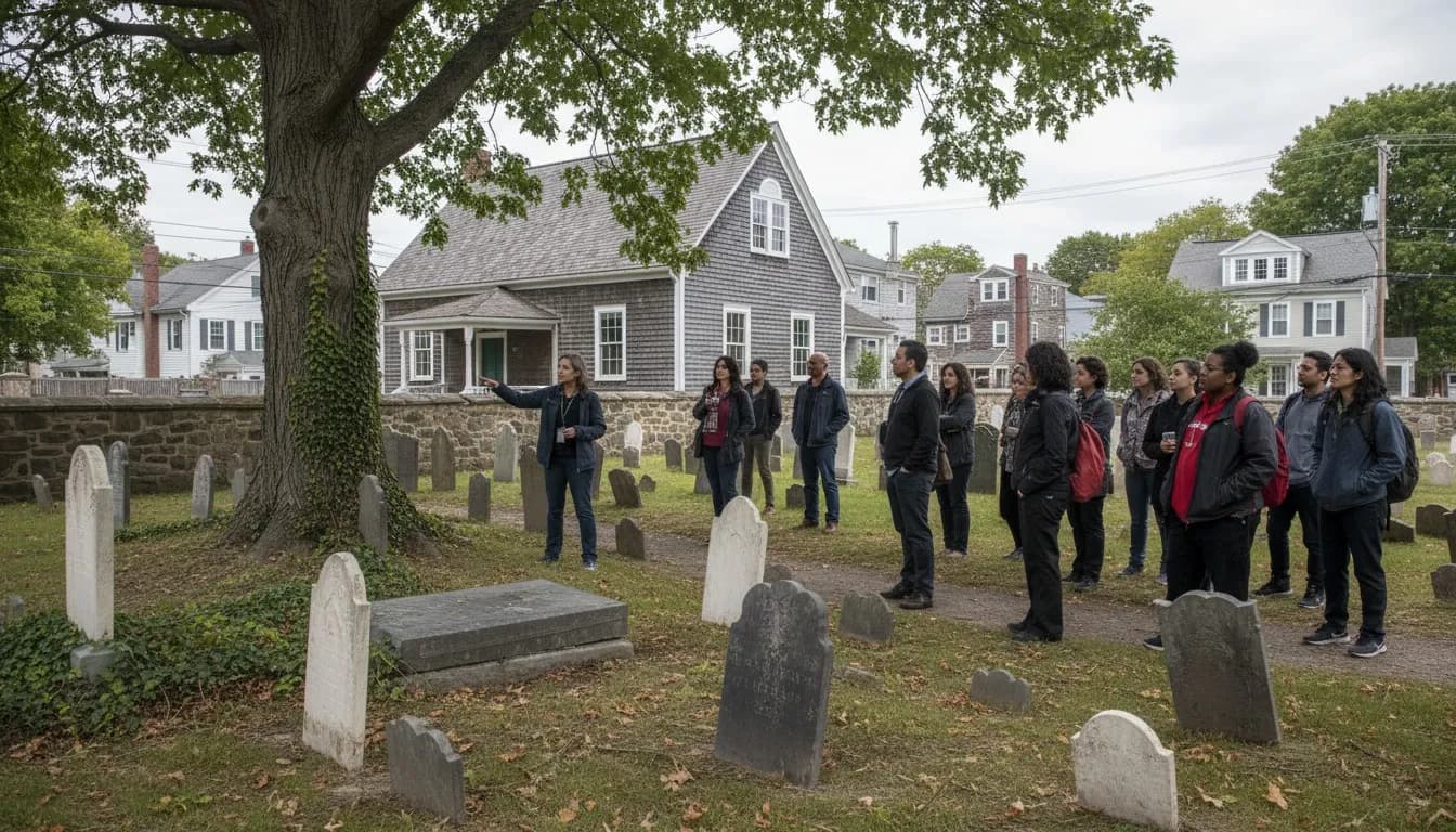 Realistic editorial view of Sandy Ground Historical Museum in New York City