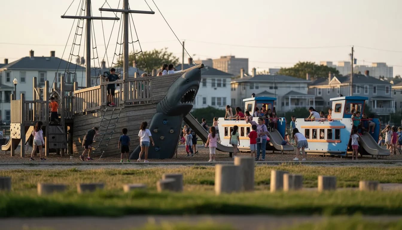 Realistic editorial view of Seaside Wildlife Nature Park in New York City