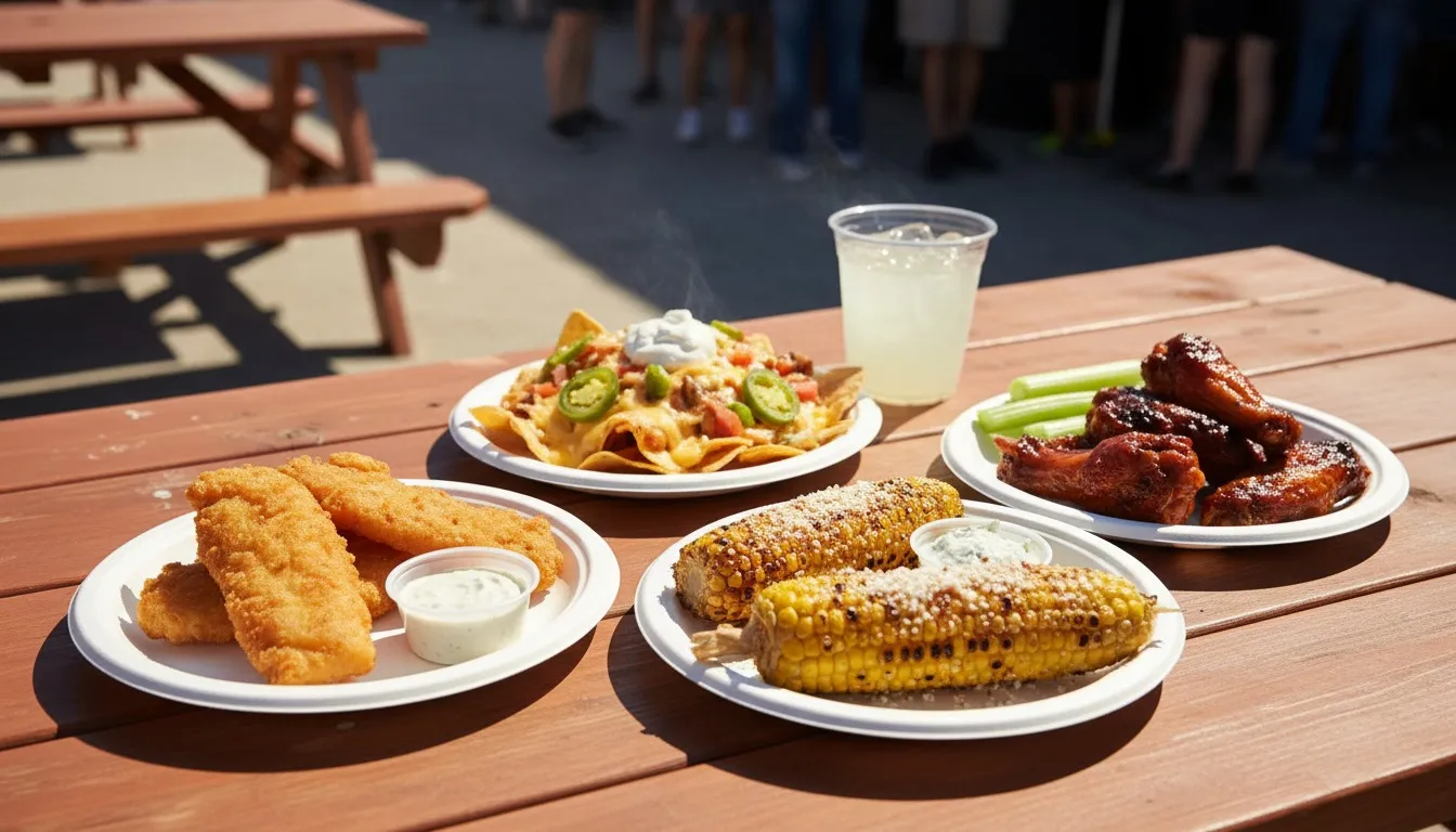 Realistic editorial view of Smorgasburg Prospect Park in New York City