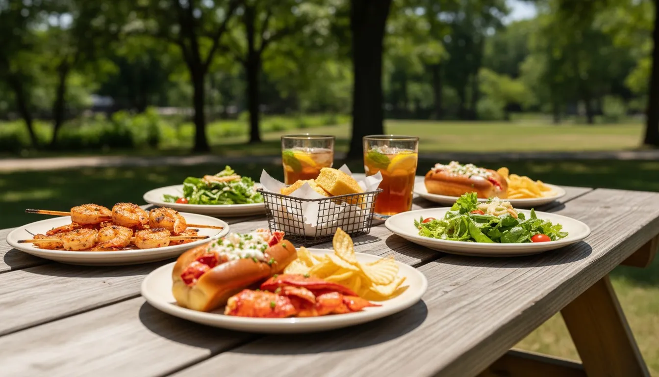 Realistic editorial view of Smorgasburg Prospect Park in New York City