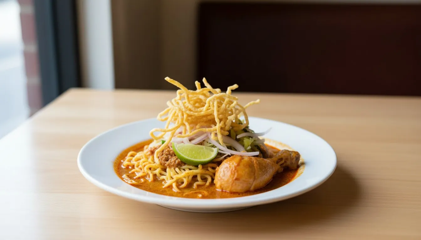 Realistic editorial view of SriPraPhai in New York City