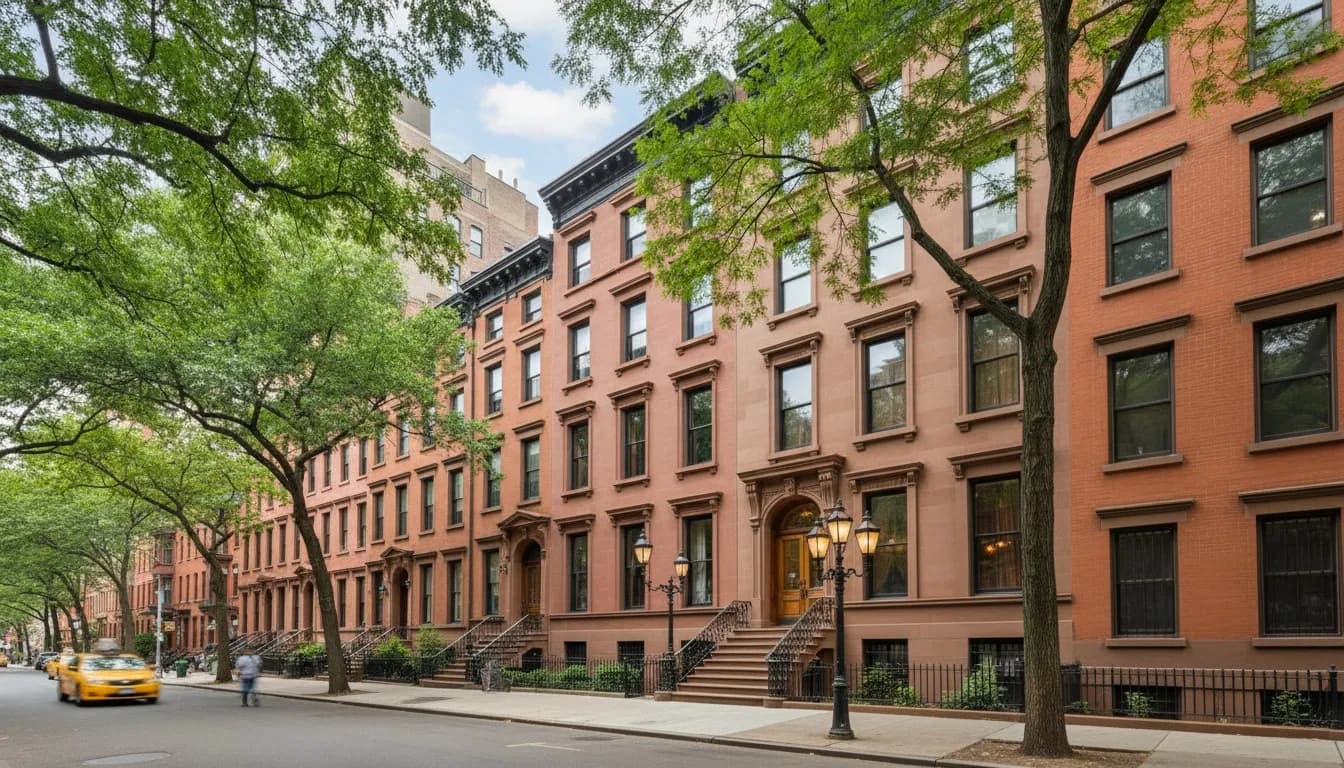Realistic editorial view of Theodore Roosevelt Birthplace National Historic Site in New York City