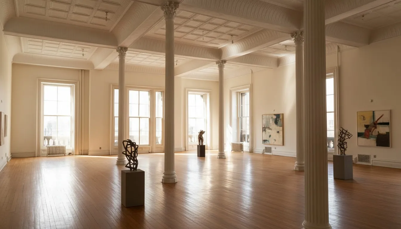 Realistic editorial view of Williamsburg Art & Historical Center in New York City