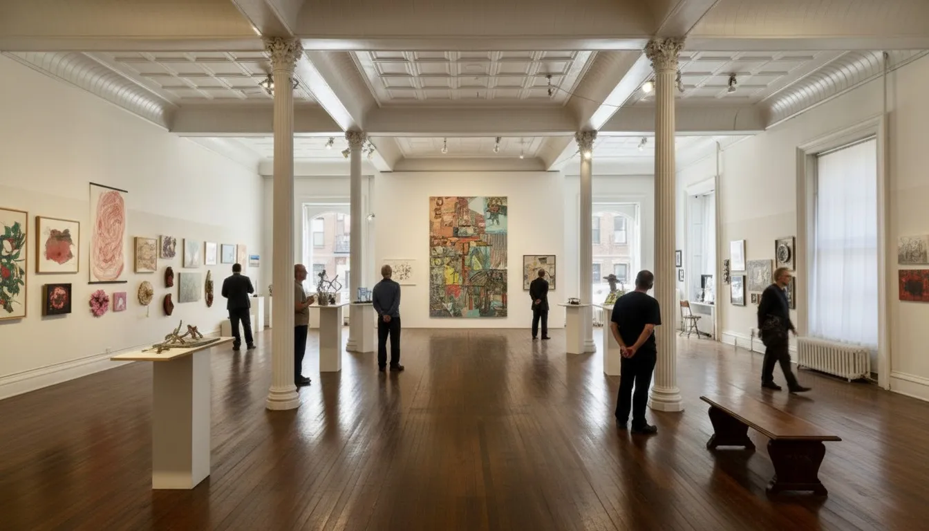 Realistic editorial view of Williamsburg Art & Historical Center in New York City