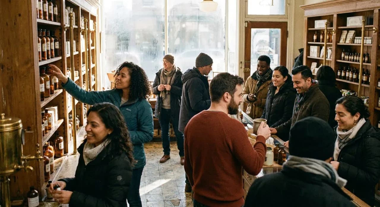 Drinks in a Preserved Apothecary: The Old Pharmacy Turned Bar