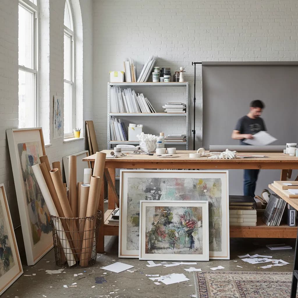 NYC Artist Services For Framing, Shipping, And Portfolio Photos — editorial NYC scene