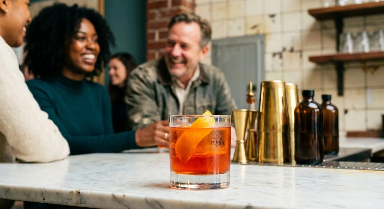 The Barstool at Dante That Overlooks the Negroni Station