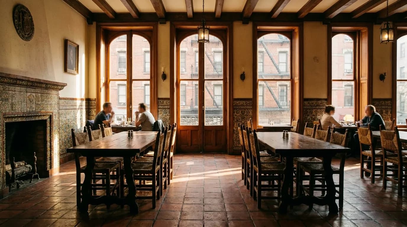Historic interior of La Nacional Spanish society building