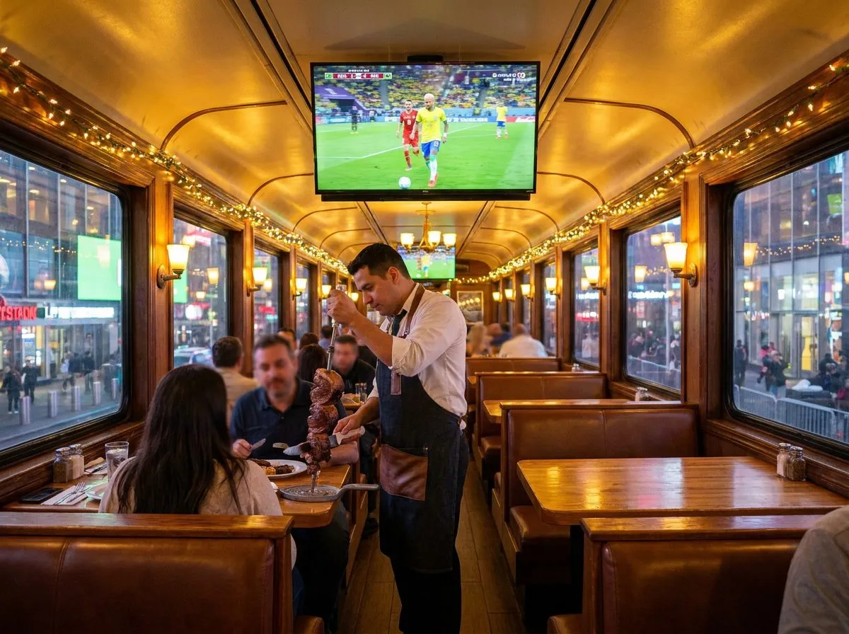 Brazilian Steakhouses with World Cup Screens in Times Square