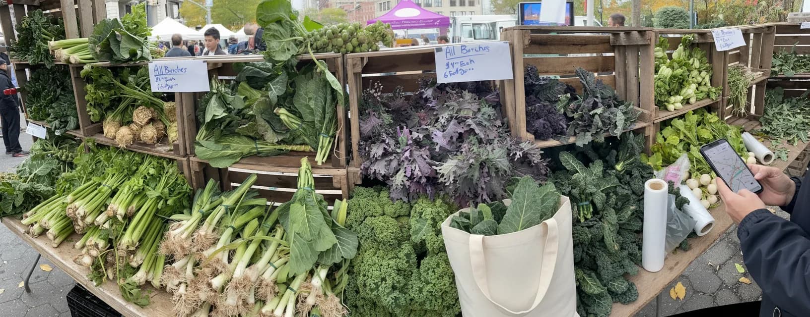 Colorful Union Square Greenmarket start for a clean breakfast route