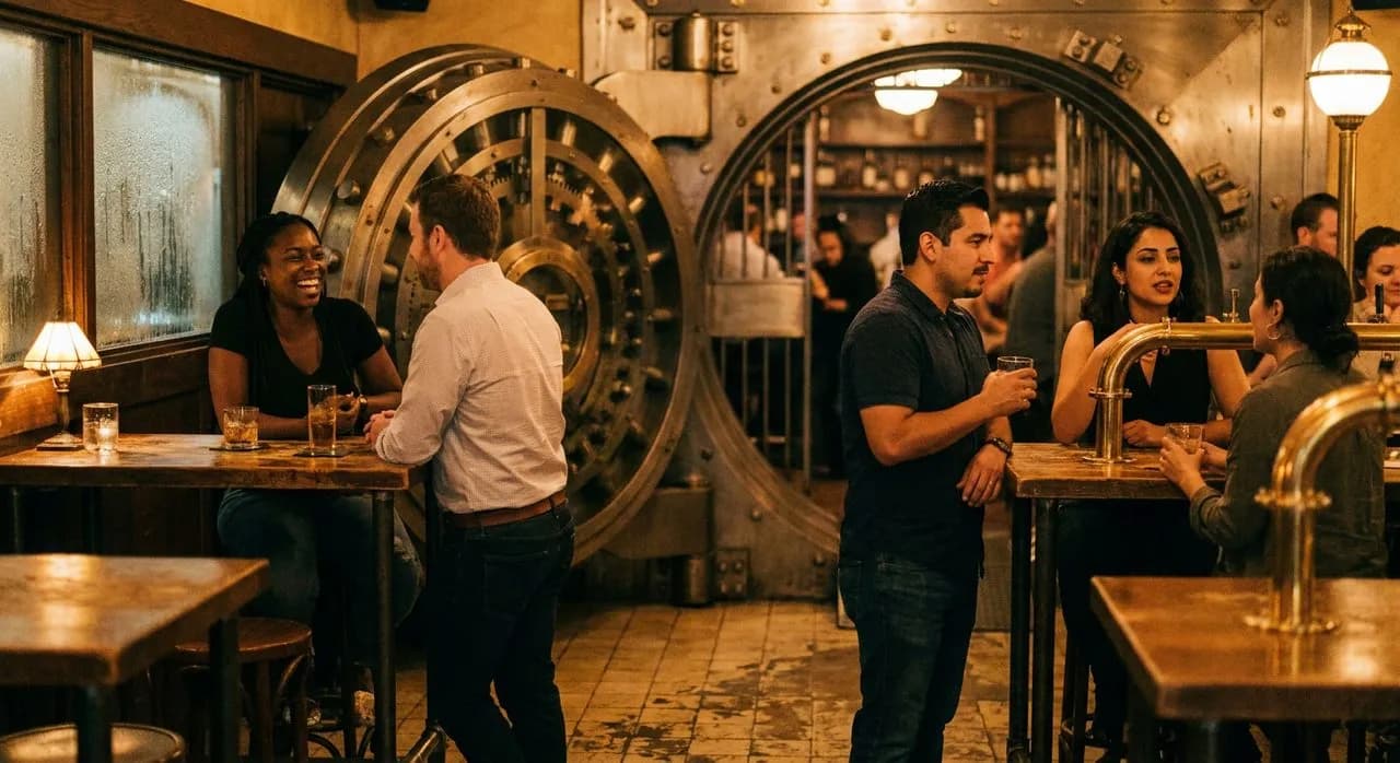 A Cocktail Lounge Inside a Former Bank Vault in the Financial District