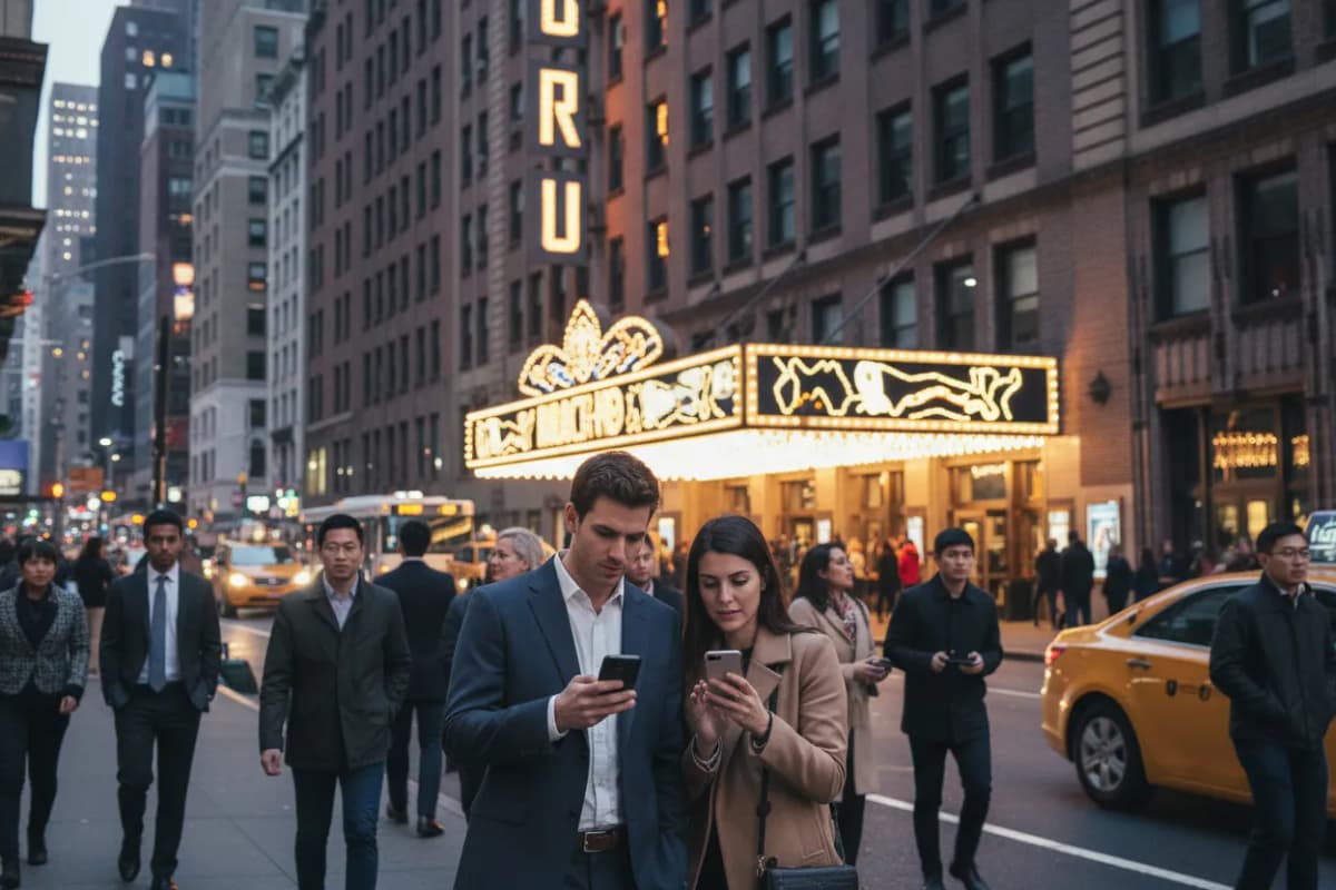 Late-show theater-area start for a Colbert search route