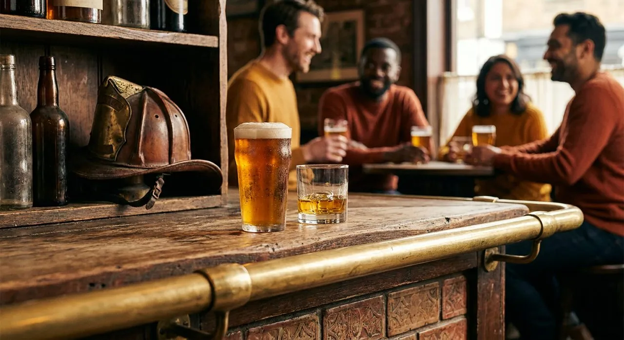 The Bar in a Converted Firehouse, Brass Pole and All