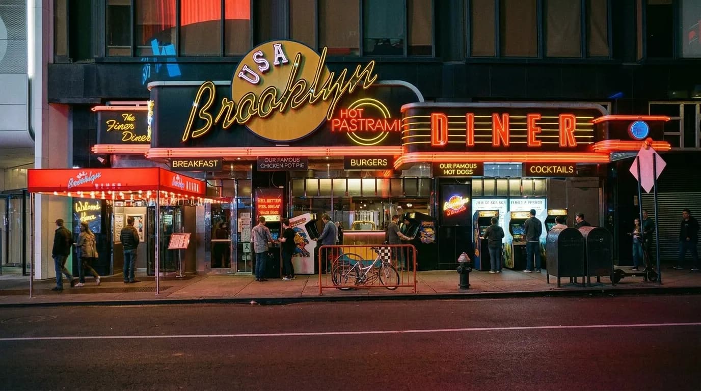 Vintage arcade cabinets and craft beer taps inside Barcade Williamsburg