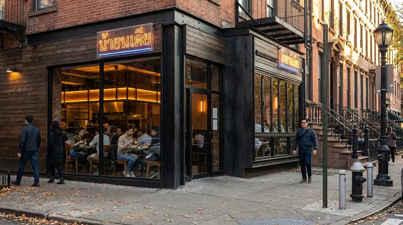 Thai Diner exterior in Nolita, Manhattan