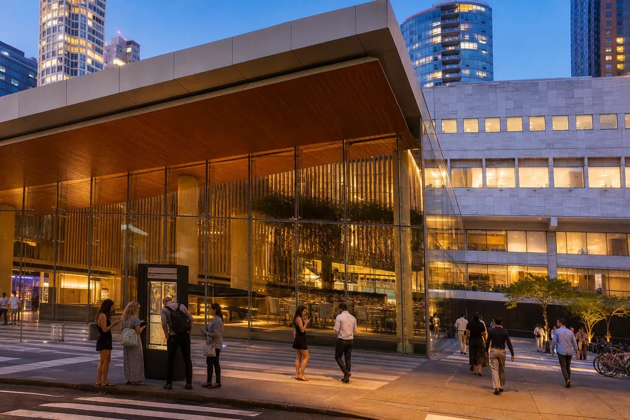 Lincoln Center finish for a NYC film-night route