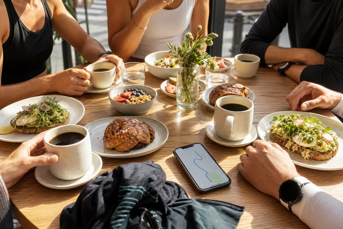 Post-race brunch table after an F1 watch morning