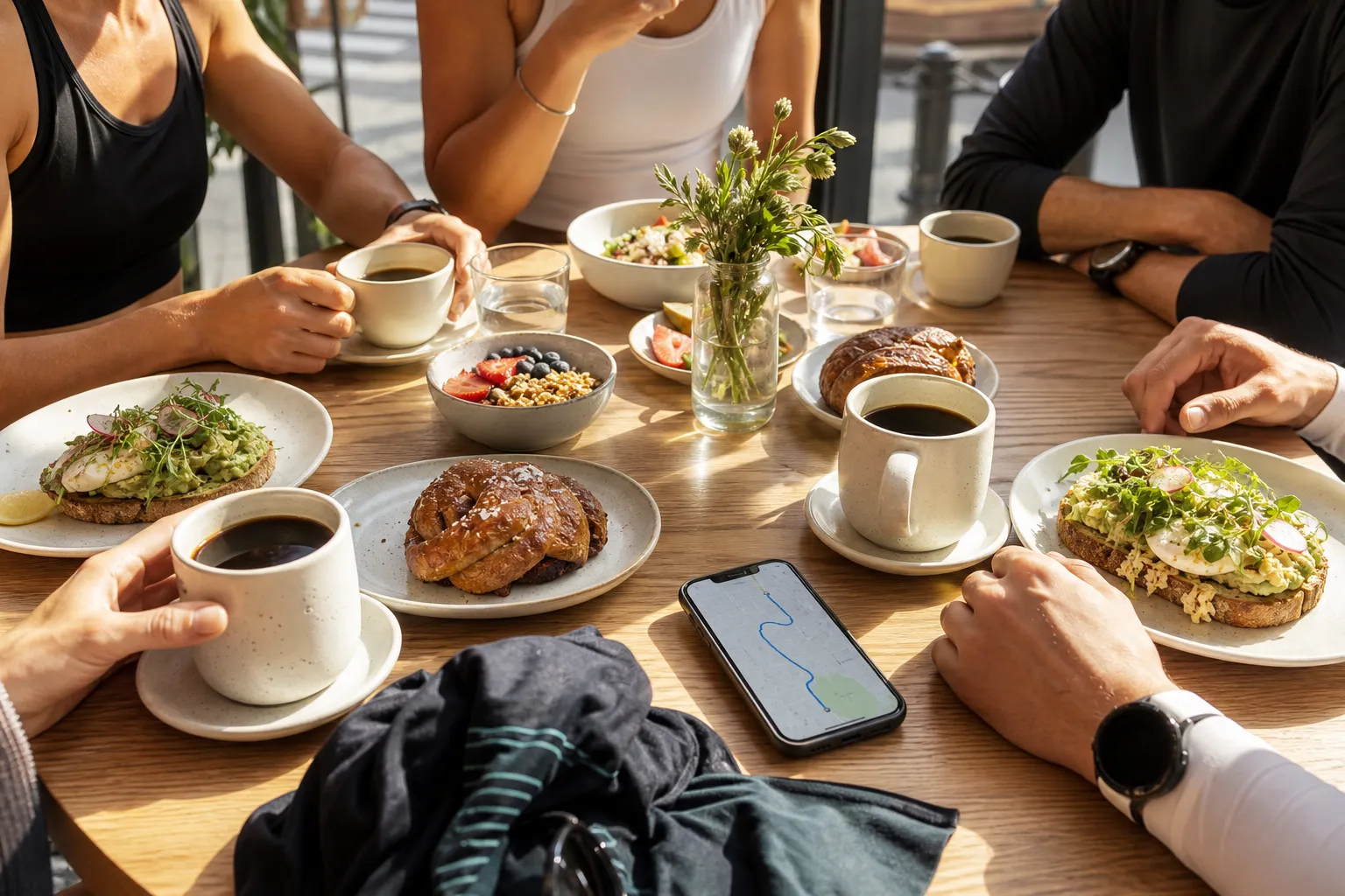 Post-race brunch table after an F1 watch morning