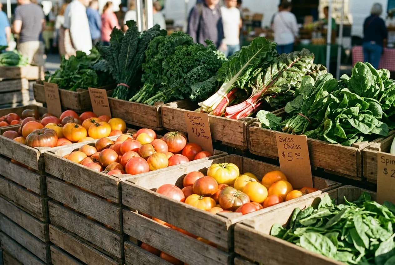 Union Square Greenmarket in Union Square, New York City — scene photograph