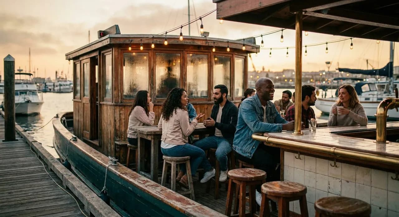 The Floating Bar on a Barge in Red Hook That Docks on Weekends