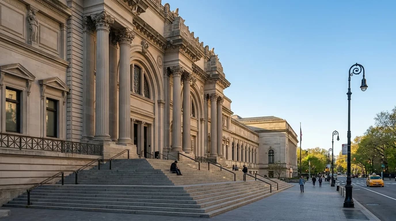 The Metropolitan Museum of Art's grand entrance on Fifth Avenue