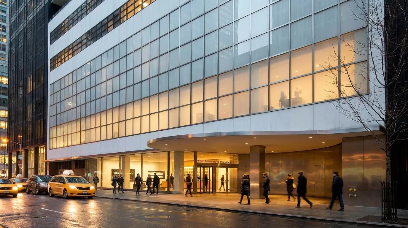 The Museum of Modern Art's modern exterior on West 53rd Street