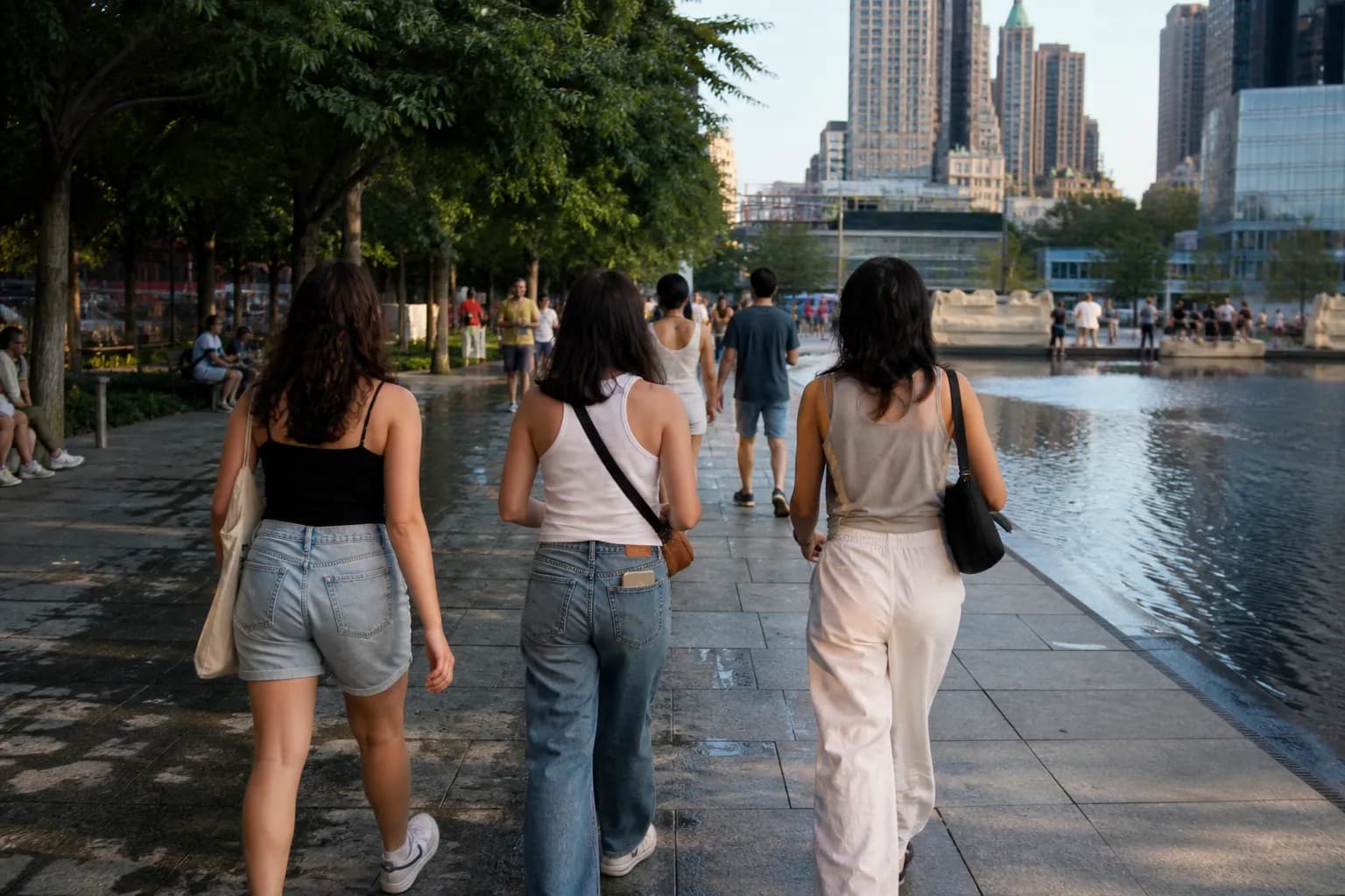 Street-level route context for NYC Free Reflecting Pool Walks For Hot Evenings in Lower East Side, NYC.