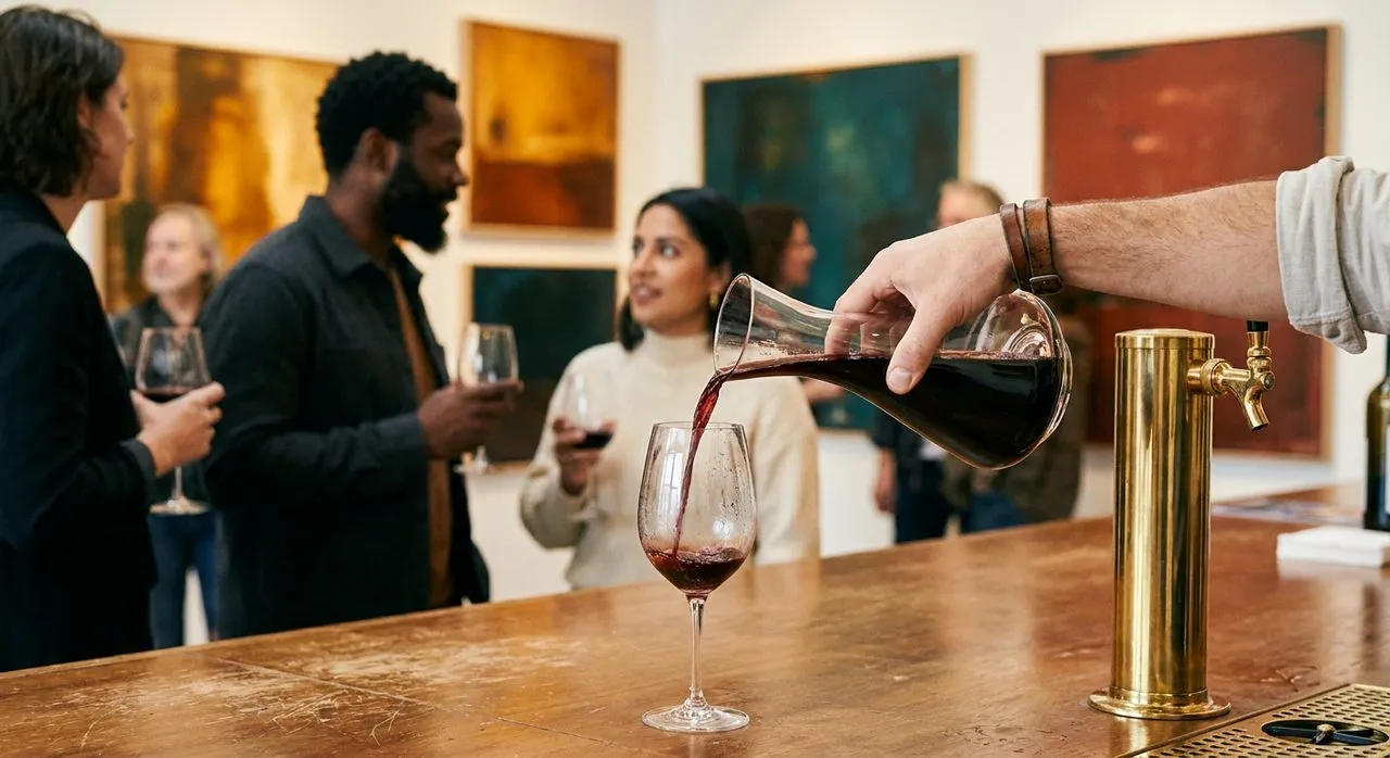 The Art Gallery That Becomes a Wine Bar After 8 PM in Tribeca