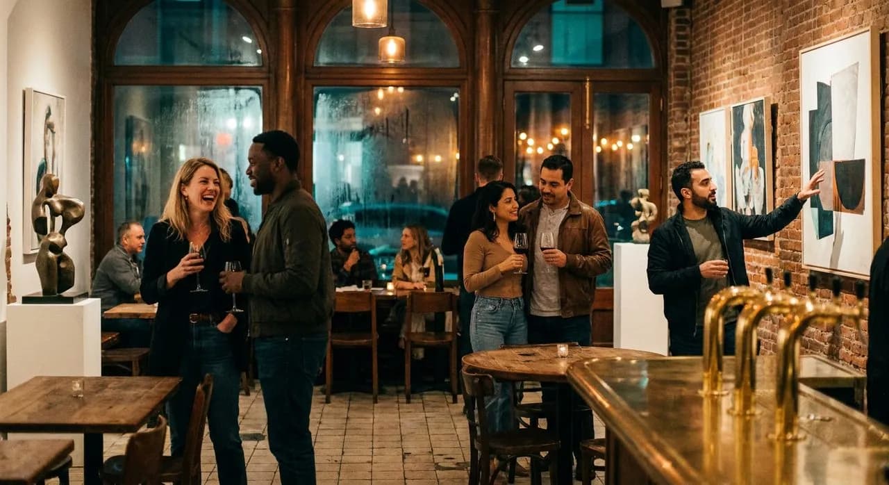 The Art Gallery That Becomes a Wine Bar After 8 PM in Tribeca