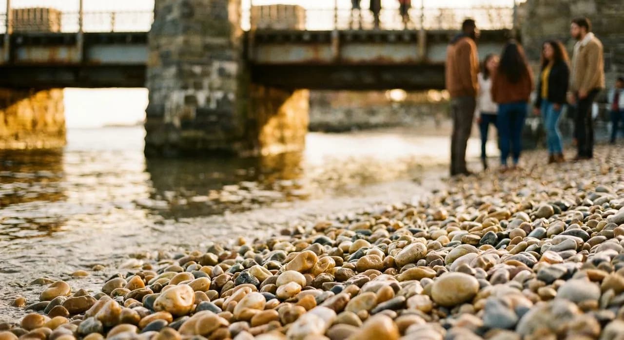 The Golden Hour at DUMBO's Pebble Beach: In June the Sun Hits Right