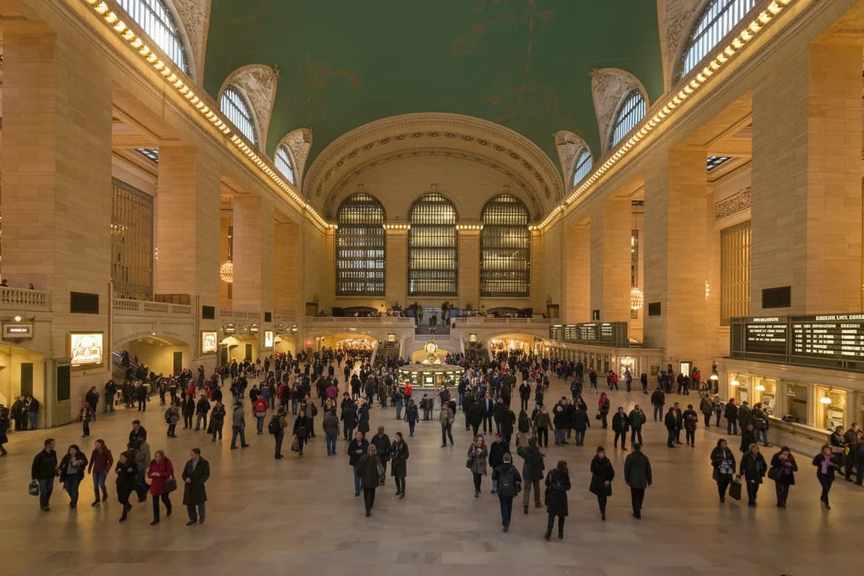The grand main concourse of a historic NYC terminal