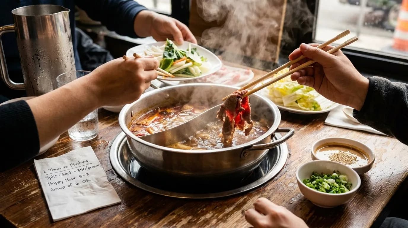 Editorial NYC detail for NYC Hotpot Rooms Designed for Friends Who Never Agree
