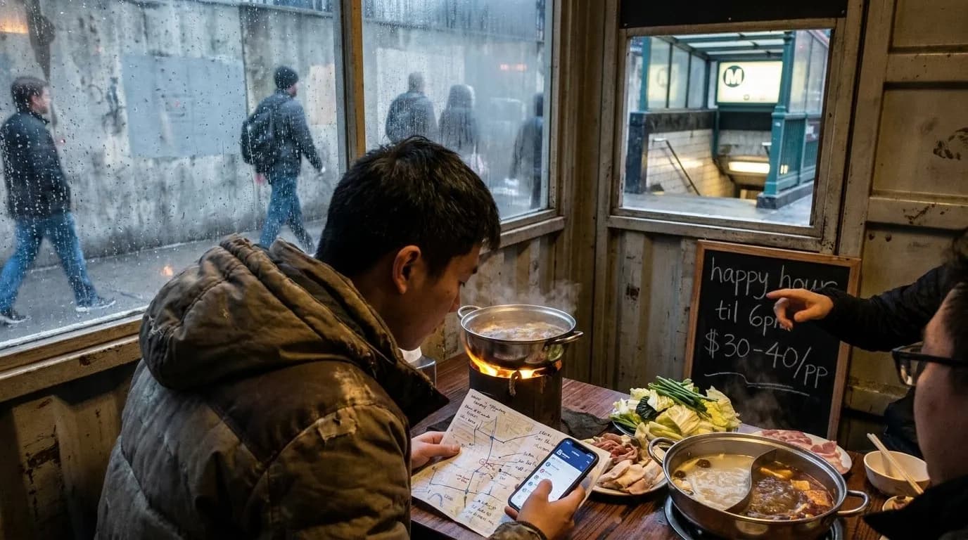 NYC experience scene for NYC Hotpot Rooms Designed for Friends Who Never Agree