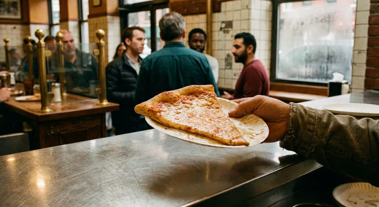 Joe's Pizza on Carmine: The Standing Counter and the Corner Slice