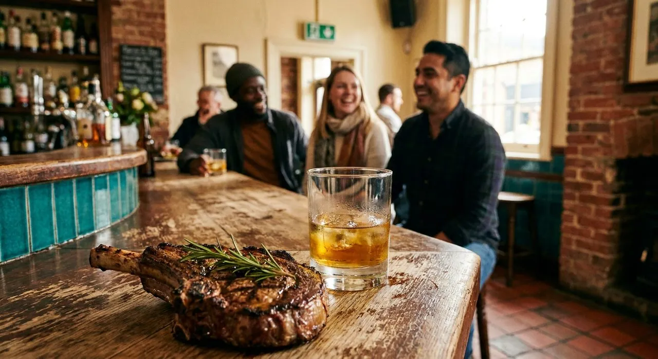 Keens Pub Room: Eating Under the Churchwarden Pipes at the Bar