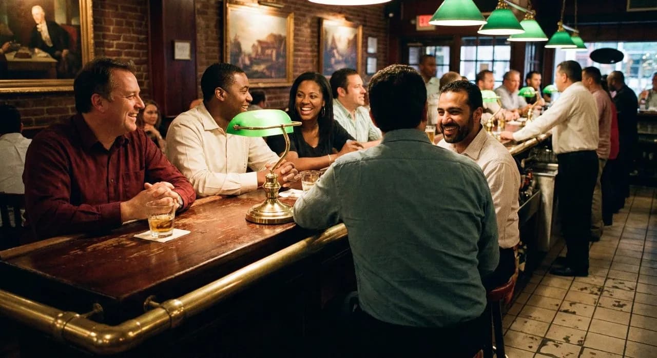 Keens Pub Room: Eating Under the Churchwarden Pipes at the Bar