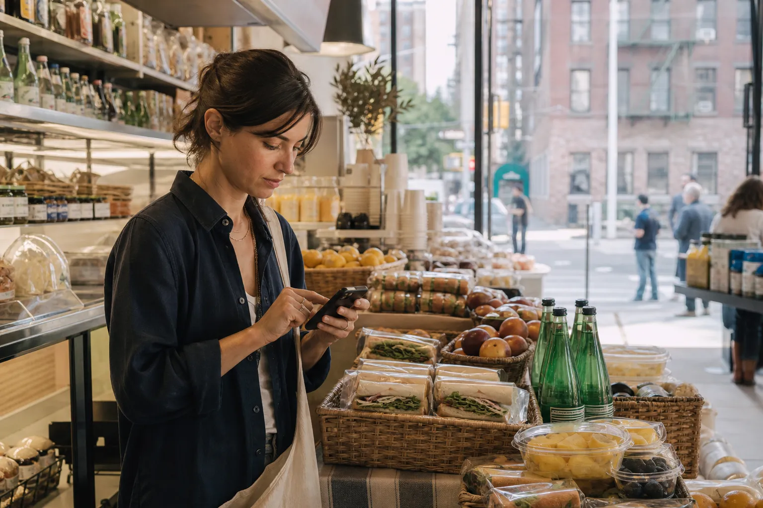 NYC deli counter grocery backup for a park picnic