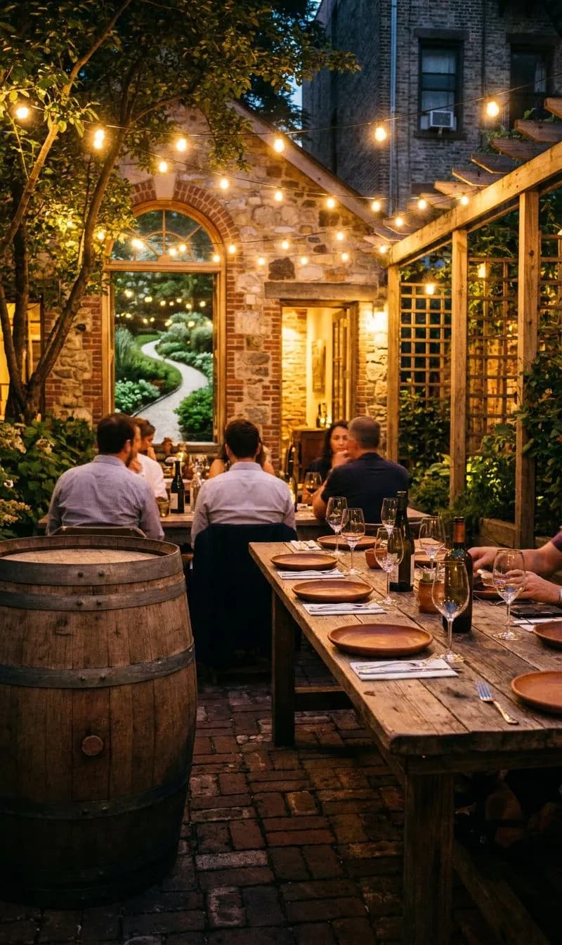 Late Spring Outdoor Wine Bars in Williamsburg