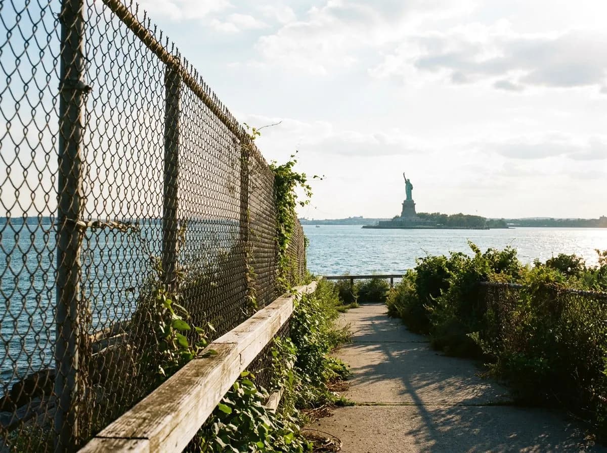 Red Hook's Columbia Street Waterfront Walk at Golden Hour
