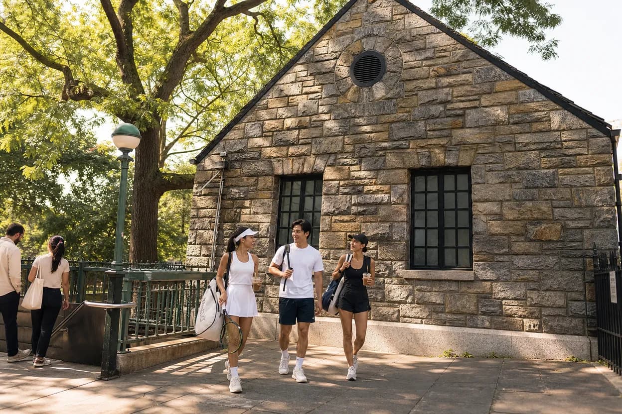 Cunningham Park cooldown for a Queens tennis route