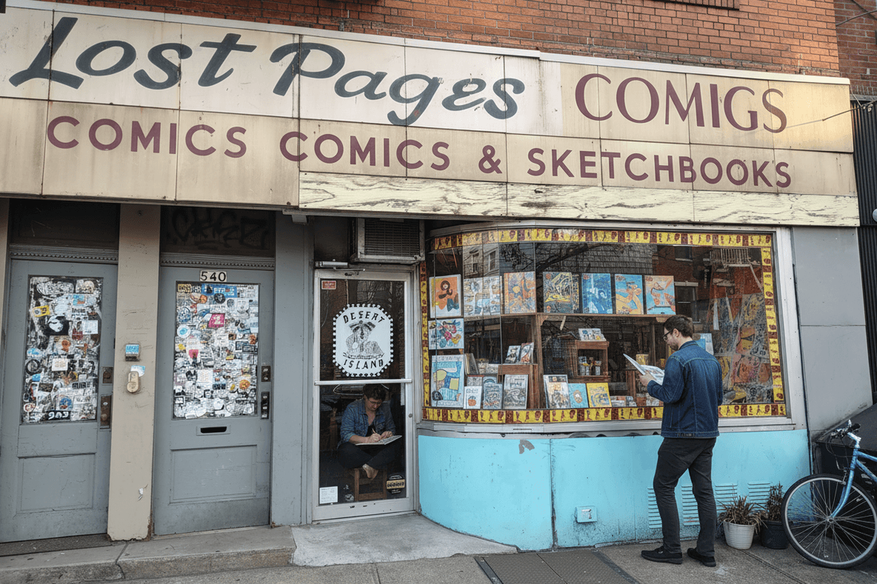 Williamsburg indie-comics stop for a NYC sketch afternoon